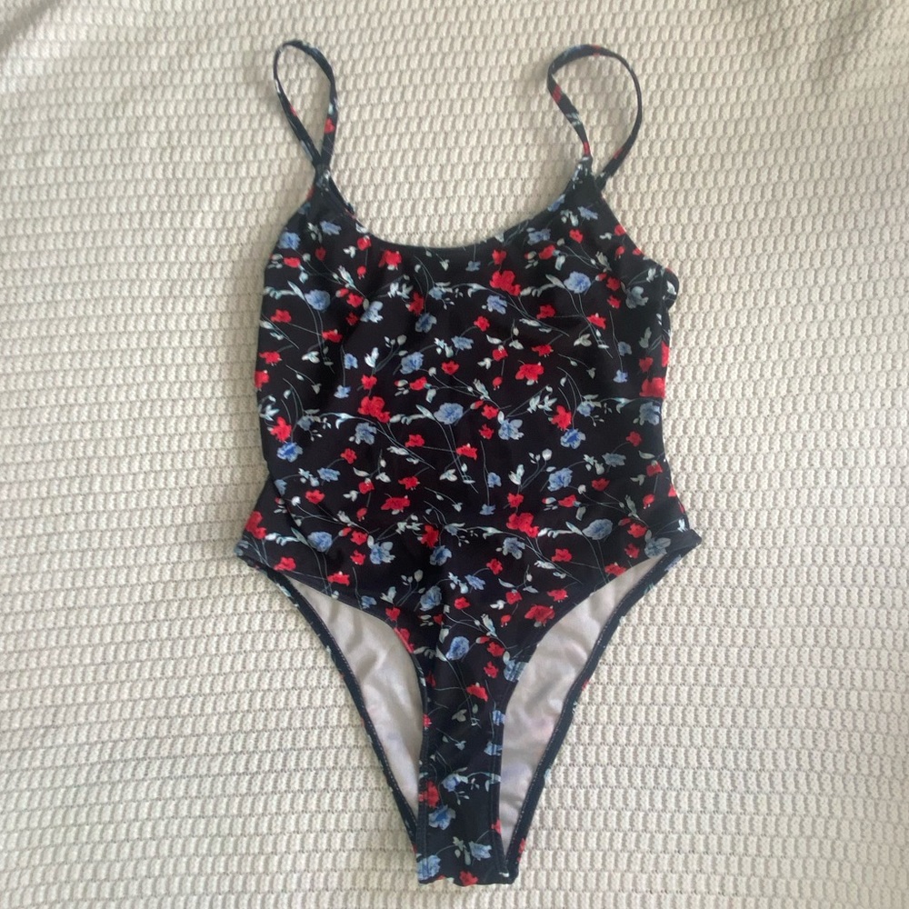 One Piece Floral Bikini